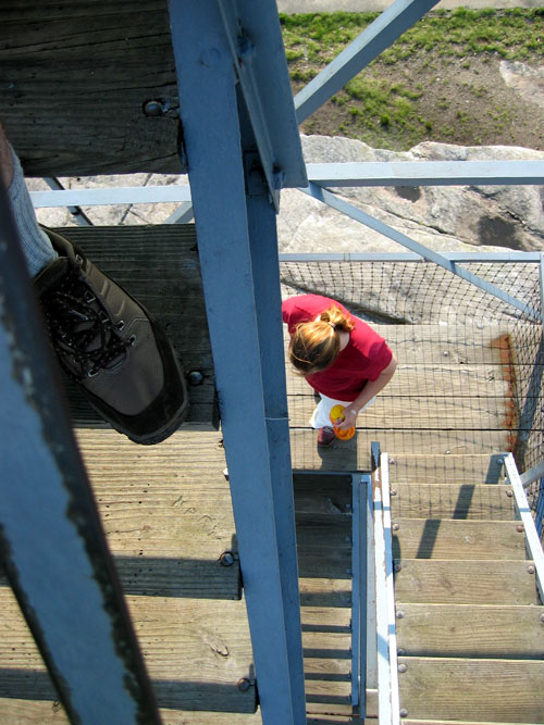 Walking down the lookout