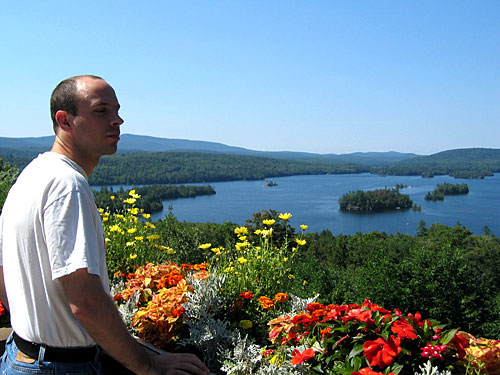 Peter looking over Blue Mountain Lake